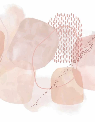 Fototapete Motivtapete Sanfte Aquarell-Abstraktion in Beige mit Rosé-Punkten 3,4 x 2,65 m 