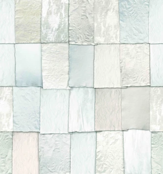 Fototapete Bildtapete Patchwork Papieroptik in Weiß und Beige mit feiner Struktur 3,4 x 3,18 m 