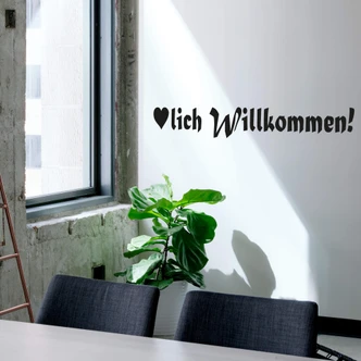 Wandtattoo Herzlich Willkommen 1 