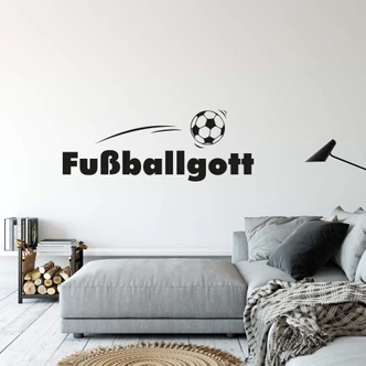 Wandtattoo Fussballgott 
