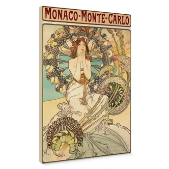 Canvas Mucha – Advertentie bij het treinstation 