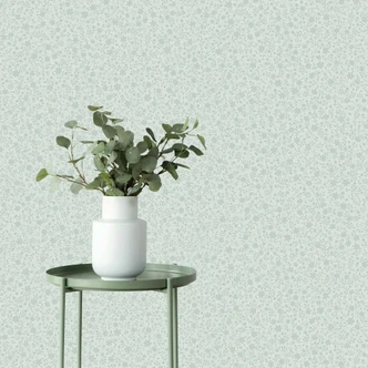 Non-woven wallpaper leaves, leaf motif floral nature in blue 