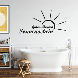 Wandtattoo Guten Morgen Sonnenschein 