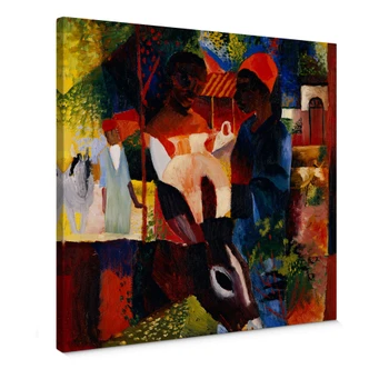 Canvas Print Macke – Market in Tunis 