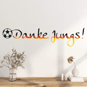 Wandtattoo Danke Jungs 