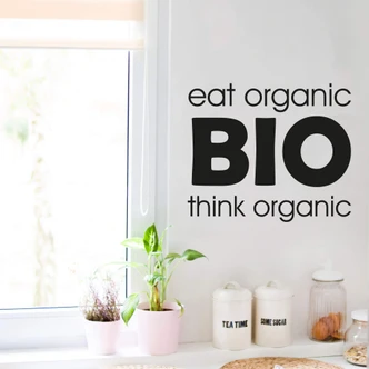 Adesivo murale - eat organic think organic Adesivo murale - eat organic think organic