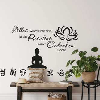 Wandtattoo Buddha - Alles was wir jetzt sind... 1 Wandtattoo Buddha - Alles was wir jetzt sind... 1