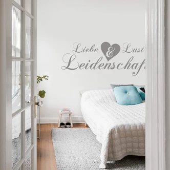 Wandtattoo Liebe, Lust und Leidenschaft 