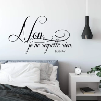 Muursticker Non, je ne regrette rien 1 