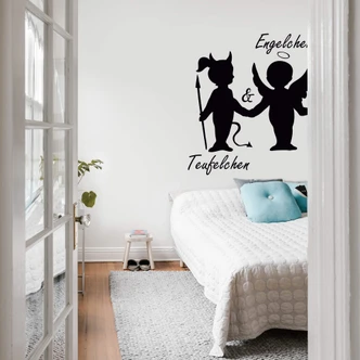 Wandtattoo Engelchen & Teufelchen 4 