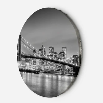 Rundes Leinwandbild Brooklyn-Brücke NY 