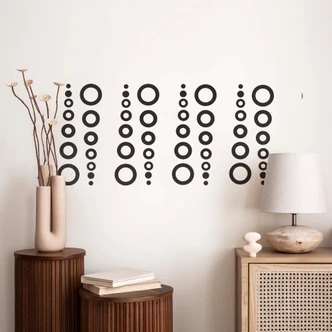 Sticker mural - Rangées de Cercles 