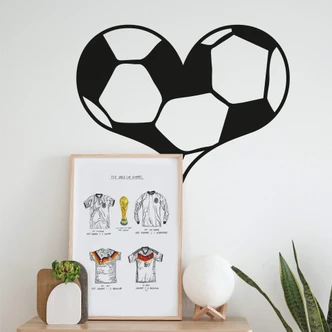 Wandtattoo Fußball Herz 