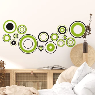 Adesivo murale - Dischi rétro - verde 