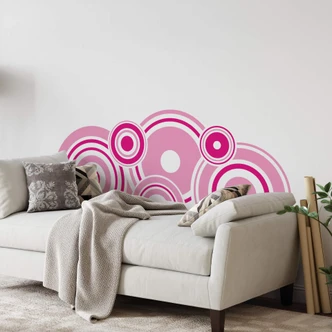 Wandtattoo Retro Bogen pink 