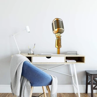 Retro Microphone Wall sticker 