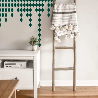 Sticker mural - Rideau en losanges 