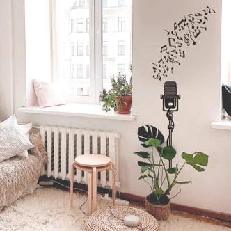 Wallsticker - Mikrofon 