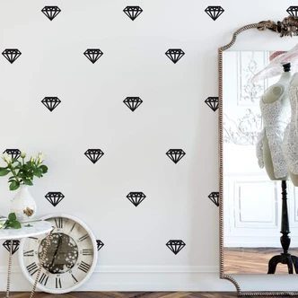 Wall sticker set diamonds 