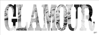 Poster Marilyn Monroe - Glamour - Tekst art print (95 x 33 cm) 