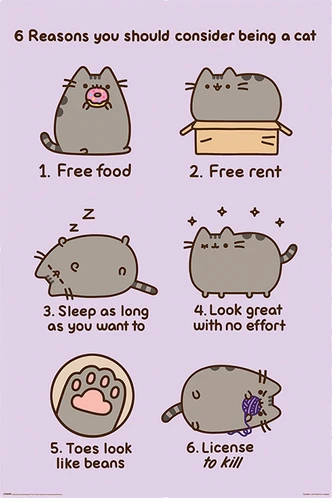 Poster, film poster Pusheen - Reasons to be a Cat 61x91,5 cm 