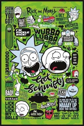 Poster, film poster Rick and Morty - Quotes 61x91,5 cm 