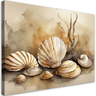 Leinwandbild Meeresmuscheln Acryl 