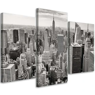 Leinwandbild 3-teilig, New York Manhattan Stadt 