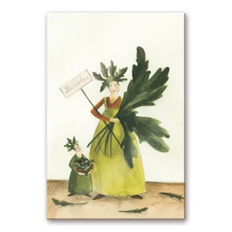 Tableau sur verre acrylique Leffler - Jeune fille et roquette 