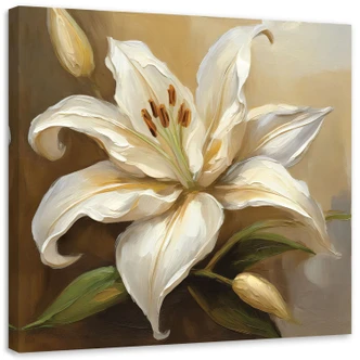 Leinwandbild Lilien 3D 