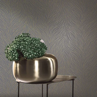 non-woven wallpaper BASIC in brown 