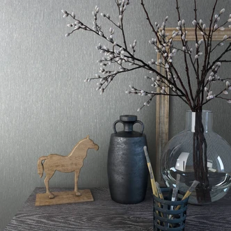 wallpaper BASIC non-woven wallpaper, unit wallpaper grey 