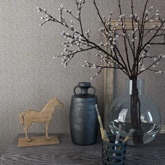 Hochwertige Gewebe Tapete in grau - aus der LandIDEE Wohnen & Deko Kollektion 
