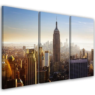 3 stykke lærredstryk, New York City 