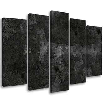 Leinwandbild 5 teilig, Alte Betonwand 