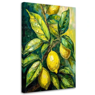 Leinwandbild, Zitronen Acryl 