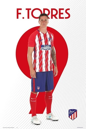 Poster Atletico Madrid 2017/2018 -  F, Torres, Plakat (61 x 91,5 cm) 
