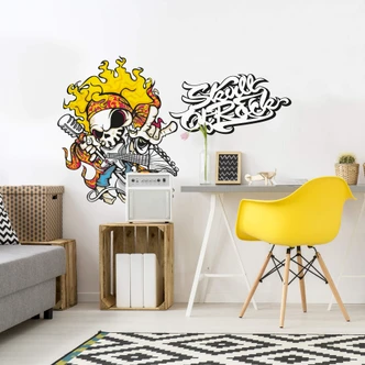Muursticker Rockschedel 