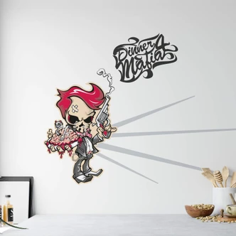 Muursticker Rock \'Dinner Mafia\' 1 