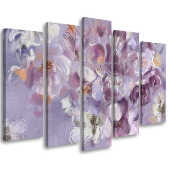 Leinwandbild 5 teilig, Iris Blume 
