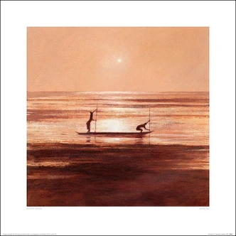 Poster Jonathan Sanders - Zinkende zon kunstdruk (40 x 40 cm) 