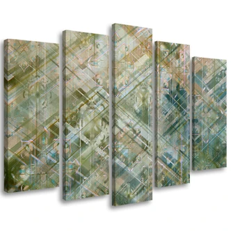 Leinwandbild 5 teilig, Abstrakte geometrische Formen 