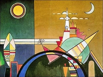Poster Kandinsky - La Grande Torre Di Kiev art print, Wassily Kandinsky (30 x 24 cm) 