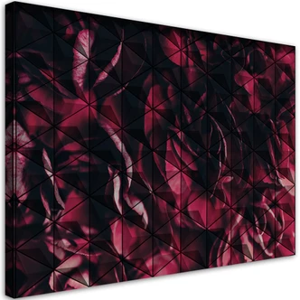 Leinwandbild, Rote geometrische Abstrakt 