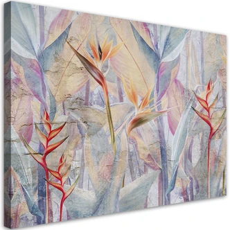 Leinwandbild, Pastell Pflanzen 