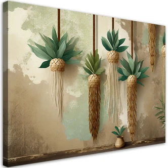 Leinwandbild Hängende Pflanzen im Boho-Stil 