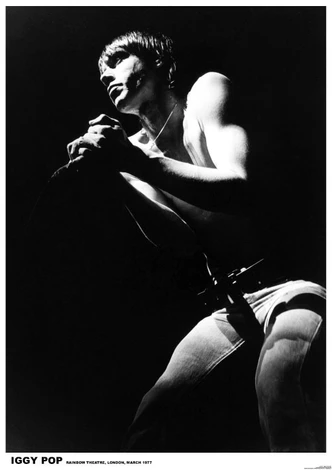 Poster IGGY Pop - Londen 1977, Poster (59,4 x 84 cm) 