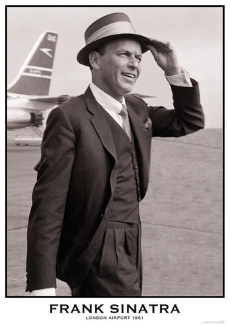 Poster Frank Sinatra - Londen Luchthaven 1961, Poster (59,4 x 84 cm) 