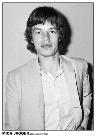 Poster Mick Jagger - Rediffusion TV Studio, Wembley, Londen 27 augustus 1965, Poster (59,4 x 84 cm) 