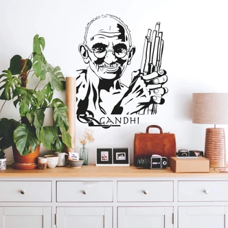 Sticker mural - Mahatma Gandhi 